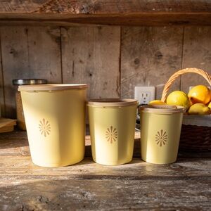 Tupperware Yellow Food Storage Containers